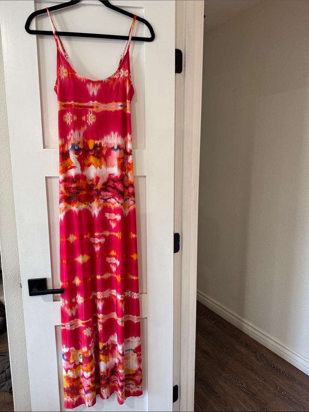 VENUS Bright Pink Tie-Dye Maxi Dress